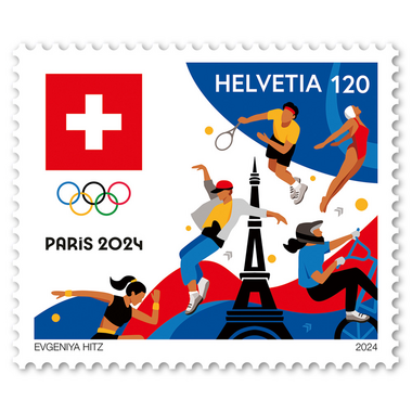 Briefmarke «Olympische Sommerspiele Paris 2024» Einzelmarke à CHF 1.20, selbstklebend, ungestempelt