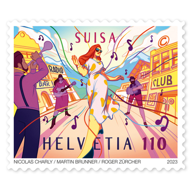 Stamp «100 years SUISA» Single stamp of CHF 1.10, self-adhesive, mint