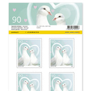 Stamps CHF 0.90 «Marriage», Sheet with 10 stamps Sheet «Special events», self-adhesive, mint