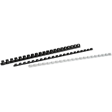 BÜROLINE Plastikbinderücken 12mm A4 351394 schwarz 100 Stück