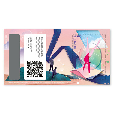 Krypto-Briefmarke CHF 9.00 «Elie Grappe» Sonderblock «Swiss Crypto Stamp 2.0», selbstklebend, ungestempelt