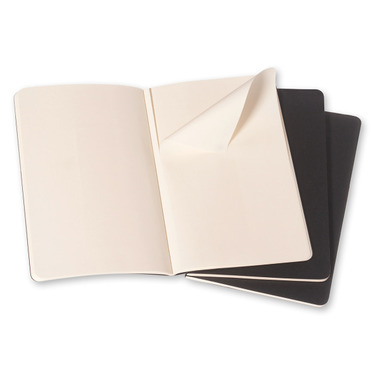 MOLESKINE Quaderno Cahier A6 704918 in bianco, nero 3 pezzi
