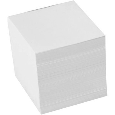 BÜROLINE Zettelbox Papier 98x98mm 376458 weiss, 80gr. 700 Blatt