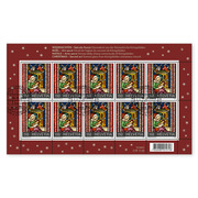 Stamps CHF 1.10 «Nativity», Sheetlet with 10 stamps Sheet «Christmas – Sacred art», gummed, cancelled
