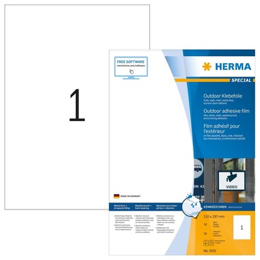 HERMA Etichette Outdoor A4 9501 bianco 50 pezzi