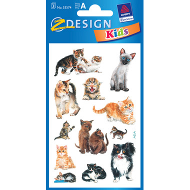 Z-DESIGN Sticker Kids 53574 Katzen 3 Stück
