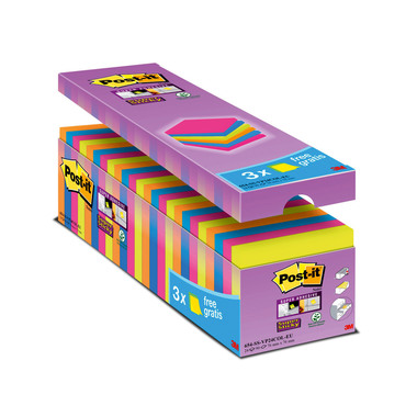 POST-IT Super Sticky Notes 76x76mm 654SE24 24 colori 24 x 90 fogli