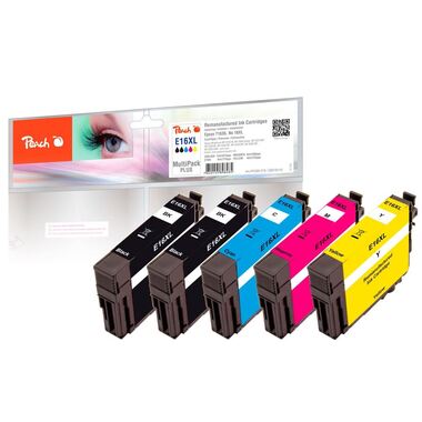 Peach Spar Pack Plus Tintenpatronen, kompatibel zu Epson T1636, T163