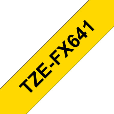 PTOUCH Flexitape laminé noir/jaune TZe-FX641 pour PT-550 18 mm
